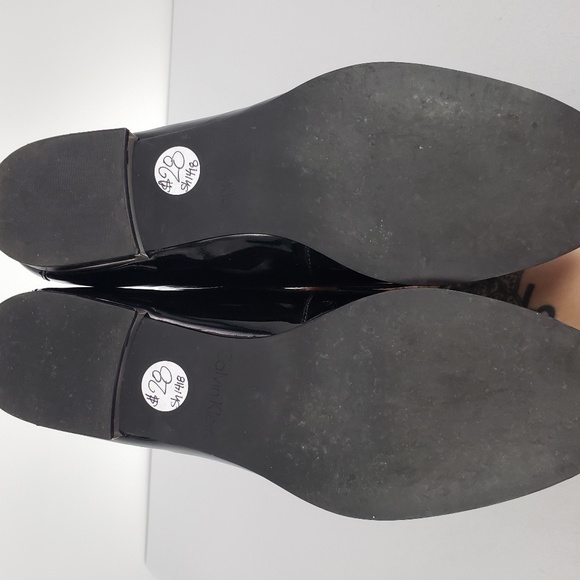 Calvin Klein Black Patent Leather Loafers Size 5.5 - Picture 6 of 6